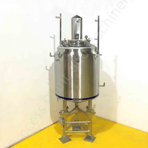 1,000 Ltr 316 Grade SS Jacketed Tank with Full-Sweep Scraped-Surface Mixer